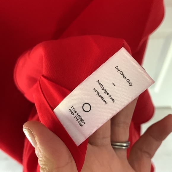 LIKELY size 4 red ruffle prom dress one shoulder  holiday Christmas maxi stretch - Picture 9 of 16